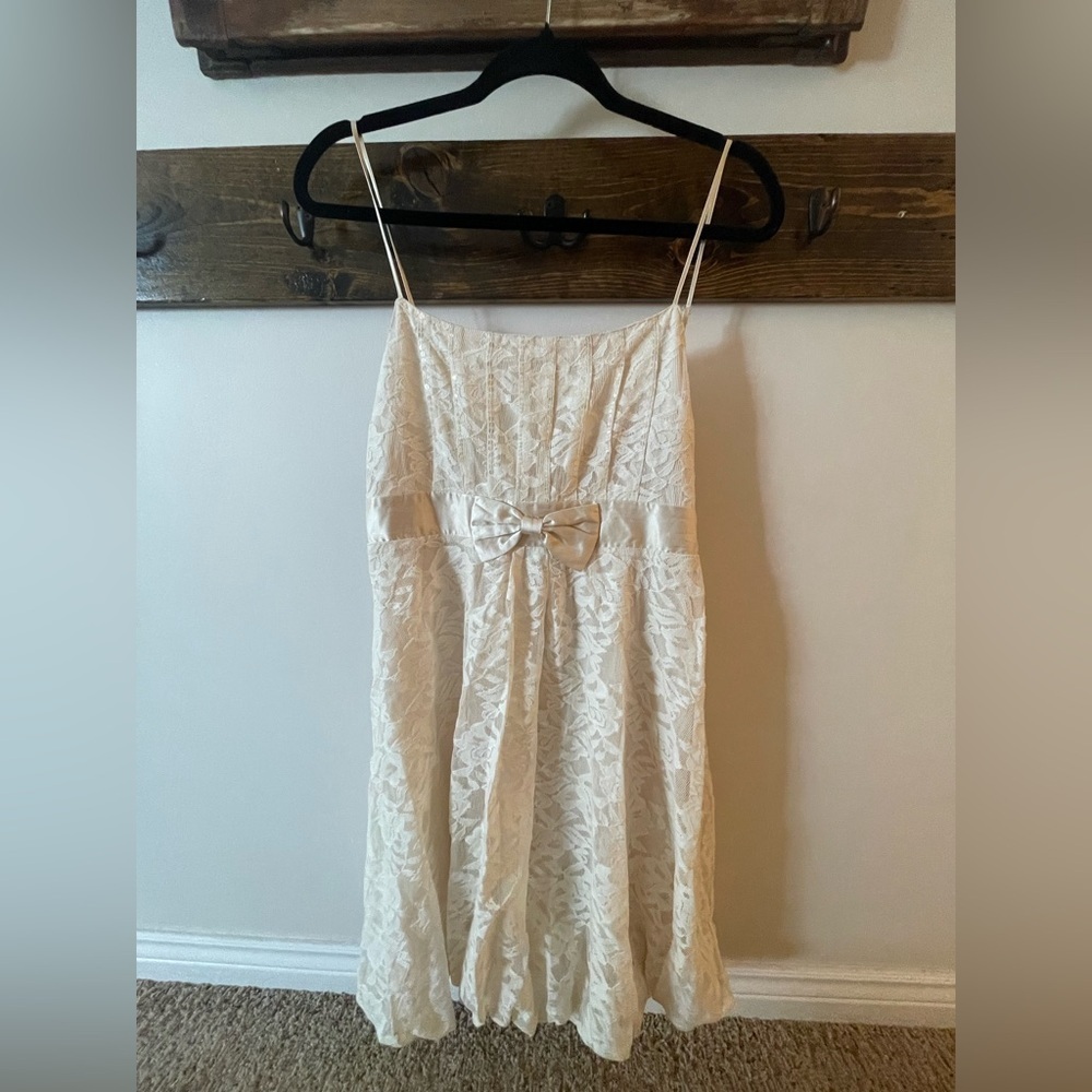 Source Unknown Cream Mini Dress